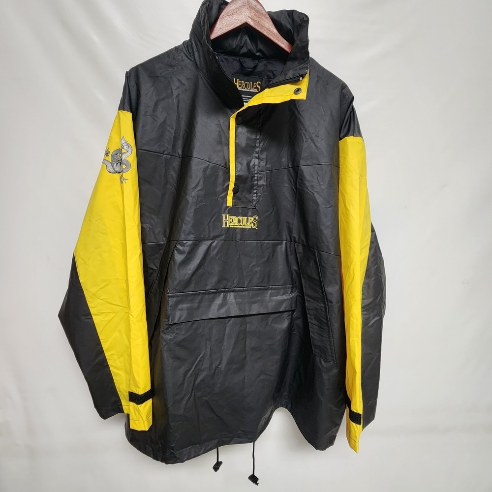 Vintage 90s Hercules The Legendary Journeys PVC 1/2 Zip Anorak Jacket ‎ Official